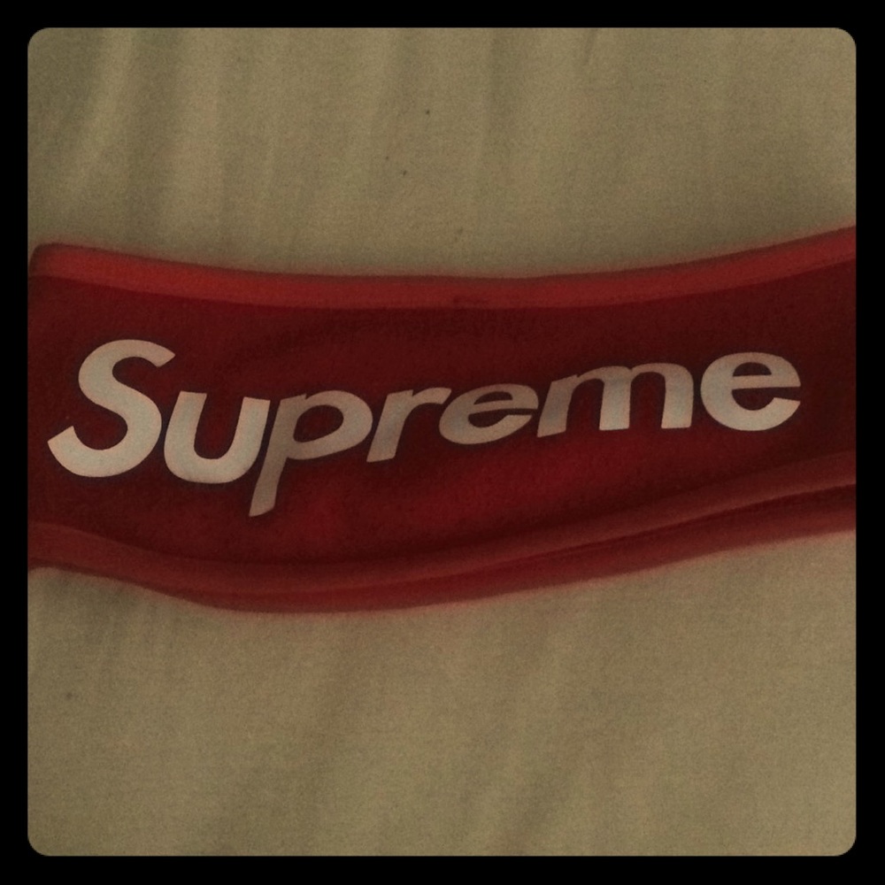 Supreme vintage fleece headband w/ BAPE bag